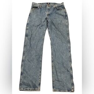 Wrangler 47 MWZ Regular Fit Classic Blue Denim Jeans Size 34/34